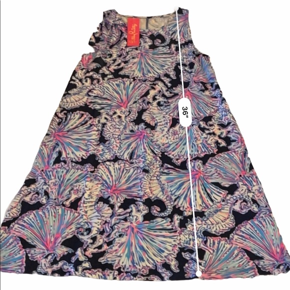 Lilly Pulitzer Dress Luella Deep Sea Navy Blue XS - Picture 6 of 11